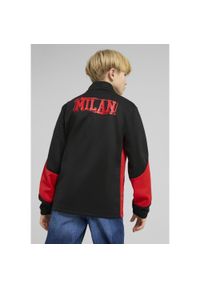 Puma - Młodzieżowa kurtka AC Milan ftblNRGY+ PUMA Black For All Time Red. Kolor: czerwony, wielokolorowy, czarny. Wzór: aplikacja. Styl: młodzieżowy