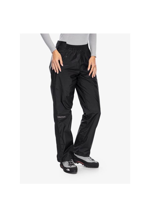 Spodnie przeciwdeszczowe damskie Marmot PreCip Eco Full Zip Pant. Kolor: czarny. Długość: długie