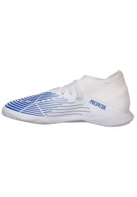 Adidas - Buty piłkarskie adidas Predator Edge.3 In Jr GX2647 białe białe. Zapięcie: sznurówki. Kolor: biały. Materiał: guma, syntetyk. Szerokość cholewki: normalna. Sport: piłka nożna