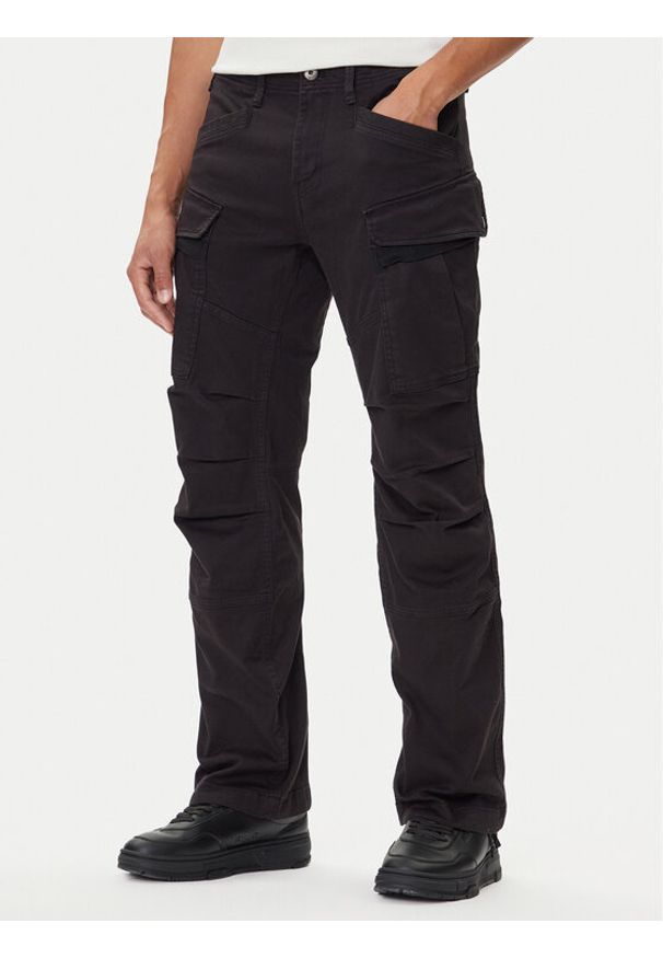 G-Star RAW - G-Star Raw Spodnie materiałowe 3D D26950-C106 Czarny Straight Fit. Kolor: czarny. Materiał: bawełna