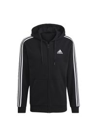 Adidas - Bluza męska adidas Essentials Full-Zip Hoodie. Kolor: czarny. Materiał: polar. Sport: fitness #1