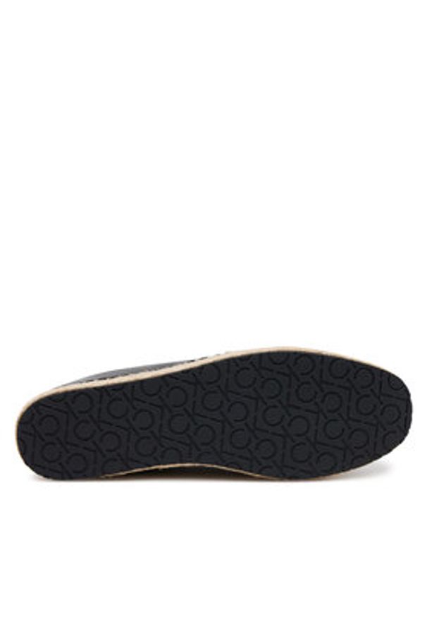 Calvin Klein Espadryle Espadrille W/Ck Hw - Lth HW0HW02390 Czarny. Kolor: czarny. Materiał: skóra