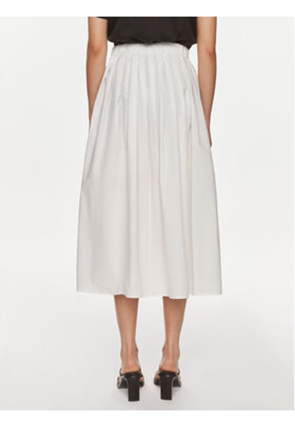 ViCOLO Spódnica midi TB0195 Biały Regular Fit. Kolor: biały. Materiał: bawełna