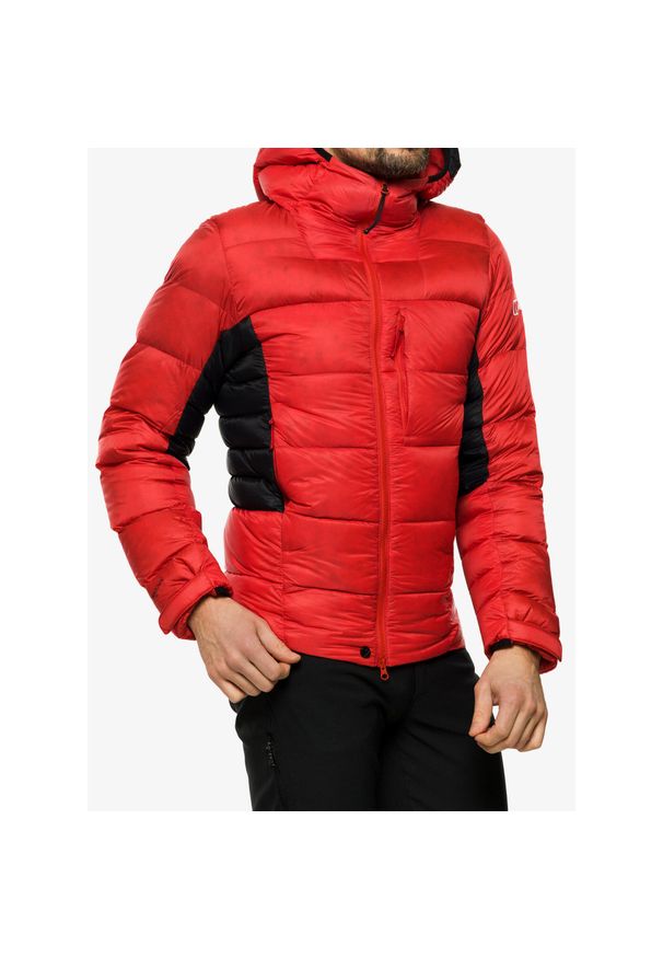 Kurtka puchowa męska Berghaus MTN Arete Ultra Down Hoody. Kolor: czerwony. Materiał: puch. Sport: turystyka piesza