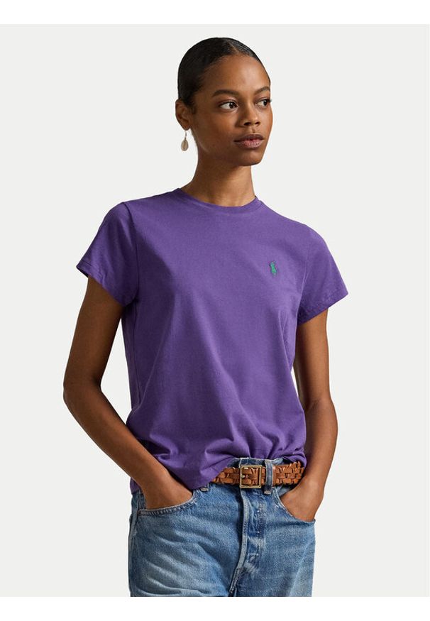 Polo Ralph Lauren T-Shirt 211B14605002 Fioletowy Classic Fit. Typ kołnierza: polo. Kolor: fioletowy. Materiał: bawełna