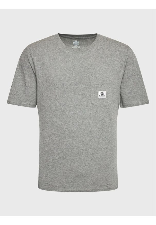 Element T-Shirt Basic Pocket Label ELYKT00116 Szary Regular Fit. Kolor: szary. Materiał: bawełna