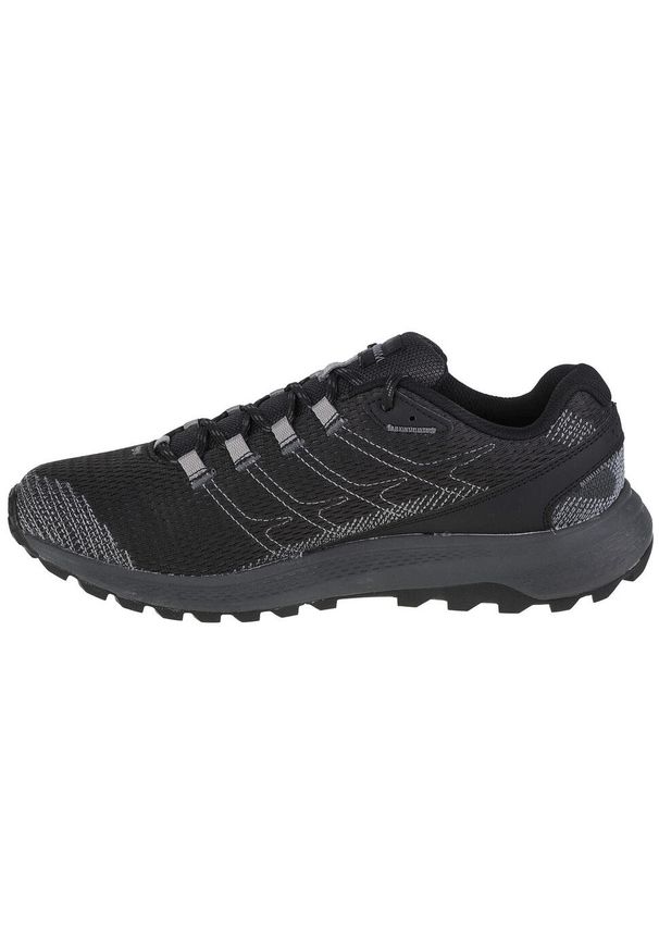 Buty do biegania męskie, Merrell Fly Strike. Kolor: wielokolorowy, szary, czarny, brązowy. Materiał: guma, tkanina