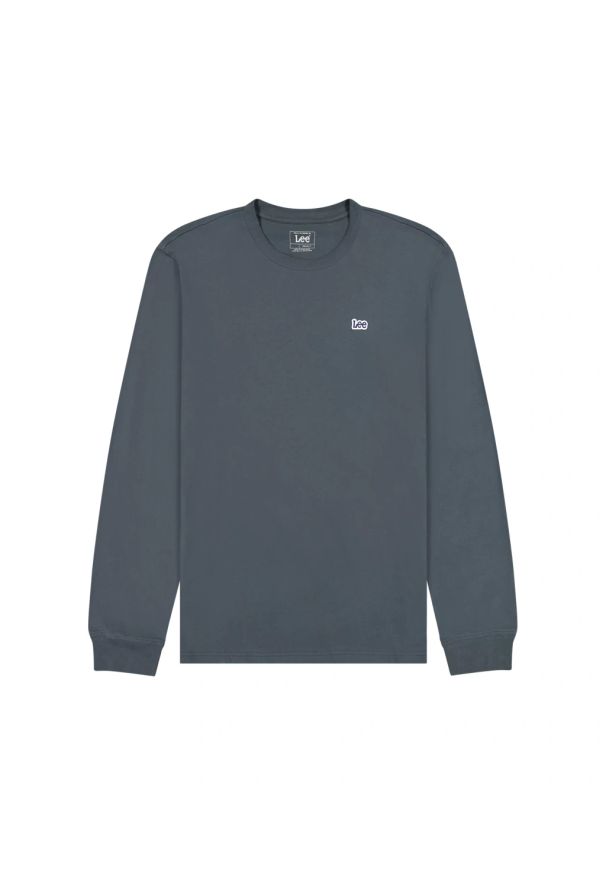 Lee - MĘSKA KOSZULKA LEE LS PATCH LOGO TEE WASHED BLACK 112370500