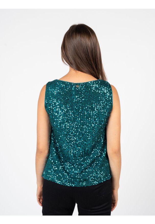 Liu Jo Top | JF2113 J6677 | Kobieta | Zielony. Okazja: na co dzień. Kolor: zielony. Materiał: poliester. Wzór: aplikacja. Styl: elegancki, casual, klasyczny