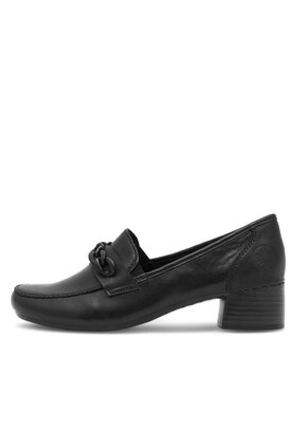 Rieker Loafersy 41660-00 Czarny. Kolor: czarny. Materiał: skóra