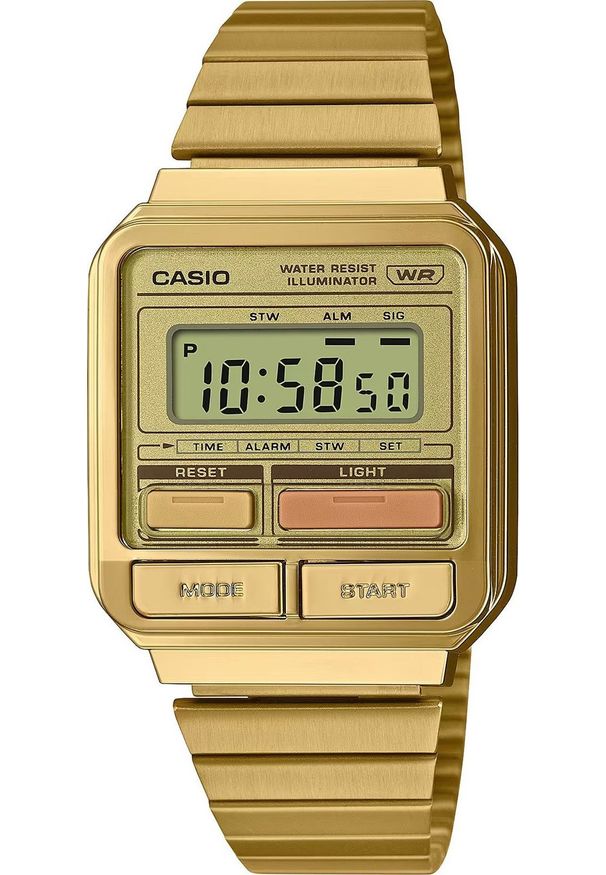 Zegarek Casio Zegarek męski Casio A120WEG-9AEF złoty. Kolor: złoty