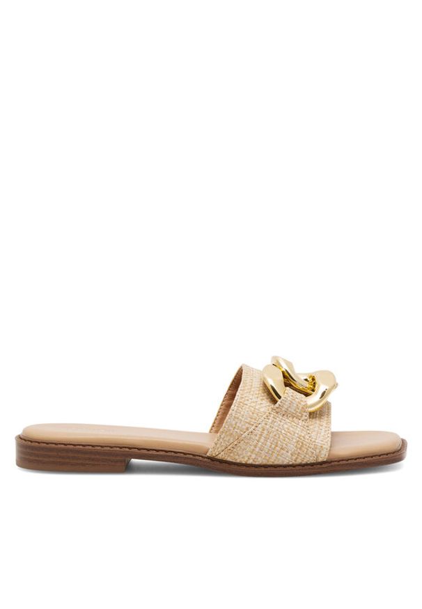 DeeZee Klapki LS6115-01 Beżowy. Kolor: beżowy. Materiał: skóra