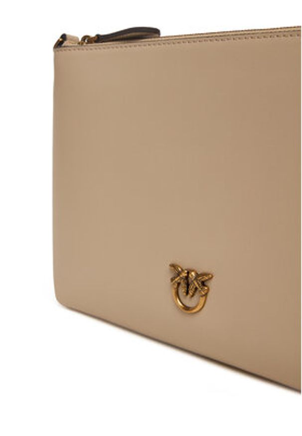 Pinko - PINKO Torebka Flat Classic AI 25-26 PCPL 100455 A0F1 Beżowy. Kolor: beżowy. Materiał: skórzane