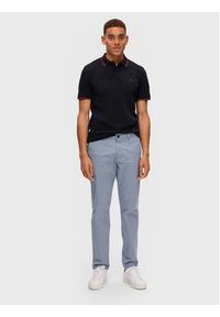 Selected Homme Chinosy New 16087663 Szary Slim Fit. Kolor: niebieski. Materiał: bawełna #5