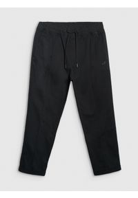 4f - 4F Spodnie casual z przeszytym kantem męskie - czarne XL. Okazja: na co dzień. Kolor: czarny. Styl: casual