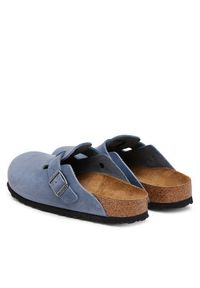 Birkenstock Klapki Boston 1028239 Niebieski. Kolor: niebieski. Materiał: skóra, zamsz #5