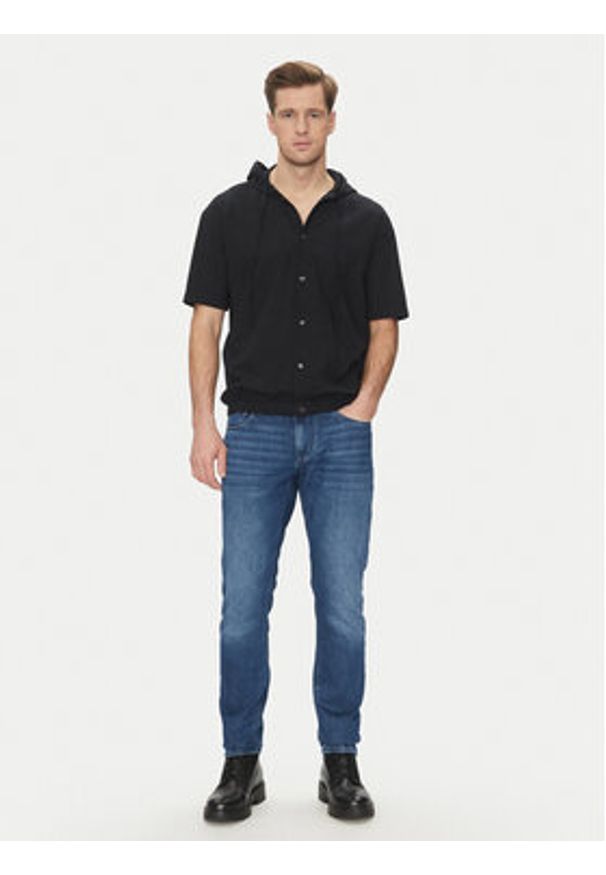 JOOP! Jeans Koszula 15 JJSH-152Habo 30046000 Czarny Casual Fit. Okazja: na co dzień. Kolor: czarny. Materiał: bawełna. Styl: casual