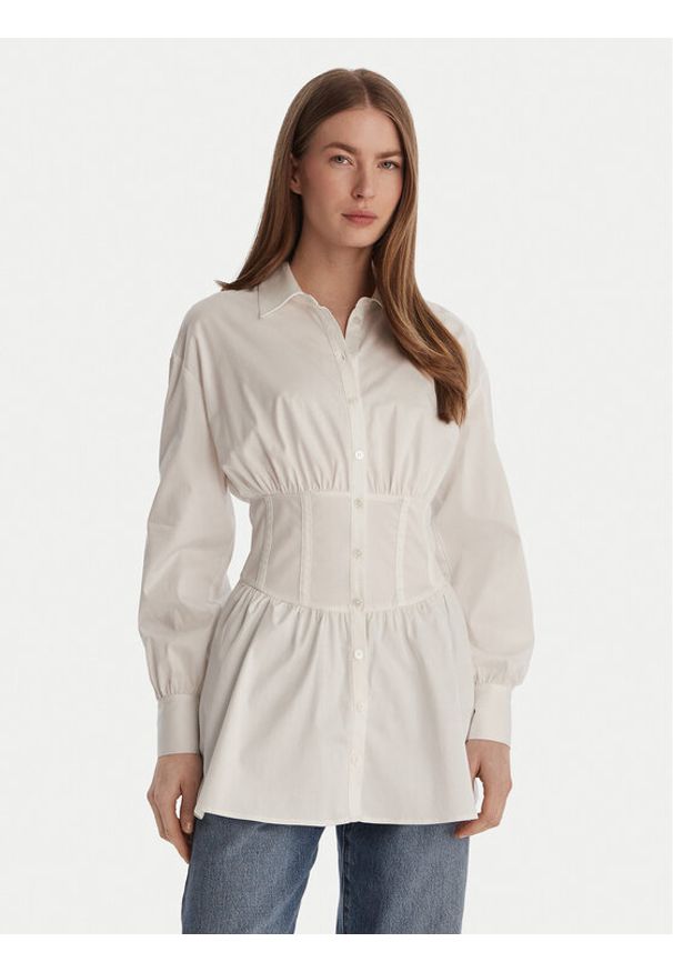 Guess Koszula W6GH97 W2412 Biały Regular Fit. Kolor: biały. Materiał: bawełna