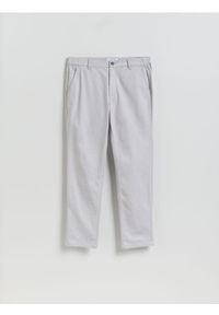 Reserved - Spodnie chino slim fit - jasnoszary. Kolor: szary. Materiał: tkanina, bawełna