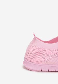 Born2be - Różowe Buty Sportowe Castanthei. Zapięcie: bez zapięcia. Kolor: różowy. Materiał: materiał. Szerokość cholewki: normalna. Wzór: aplikacja #4