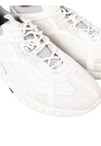 Geox Sneakersy "Grecale B" | U028ZB 04622 | Mężczyzna | Biały. Kolor: biały. Materiał: skóra, tkanina. Wzór: aplikacja #4