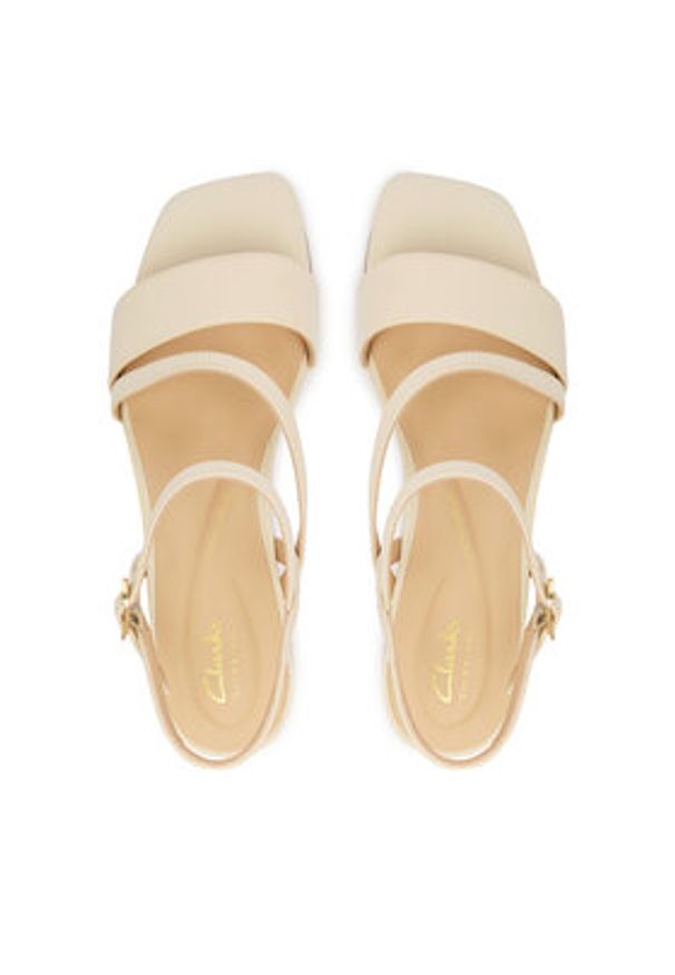Clarks Sandały Serina35 Strap 26186118 Écru. Kolor: kremowy. Materiał: skóra