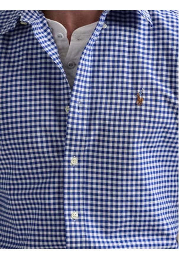 Polo Ralph Lauren Koszula Core Replen 710792041 Niebieski Custom Fit. Typ kołnierza: polo. Kolor: niebieski. Materiał: bawełna