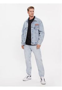 Tommy Jeans Kurtka jeansowa Aiden DM0DM17917 Niebieski Regular Fit. Kolor: niebieski. Materiał: bawełna