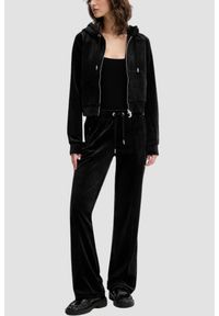Juicy Couture - JUICY COUTURE Czarne spodnie dresowe damskie z cyrkoniami Tina Outline, Rozmiar S. Kolor: czarny. Materiał: dresówka #2