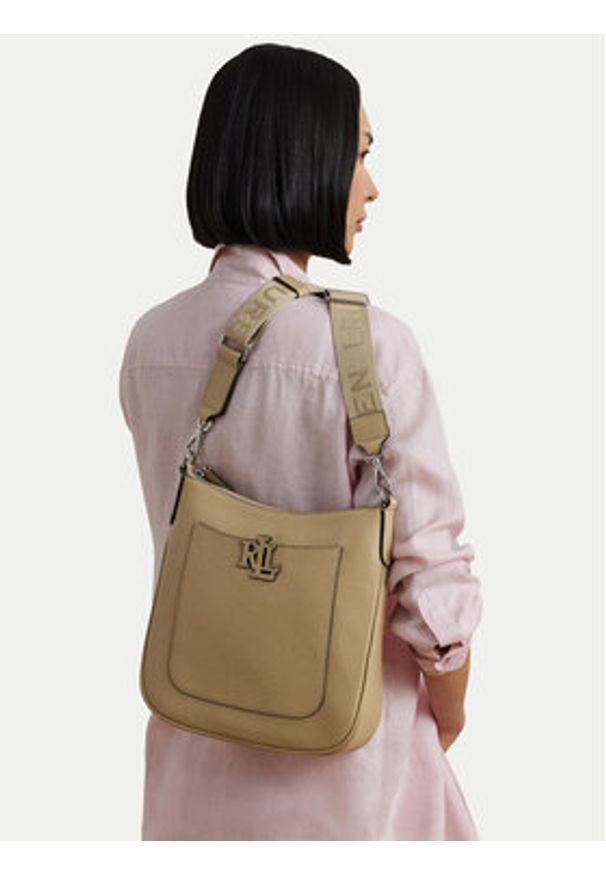 Lauren Ralph Lauren - LAUREN RALPH LAUREN Torebka Cameryn 431970152006 Beżowy. Kolor: beżowy. Materiał: skórzane