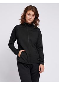 Kurtka do piłki nożnej damska Hummel zip Essi. Kolor: czarny. Sport: fitness
