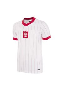 COPA FOOTBALL - Koszulka piłkarska retro dla dorosłych Polska 1982 - Biała. Kolor: czerwony, biały, wielokolorowy. Sport: piłka nożna