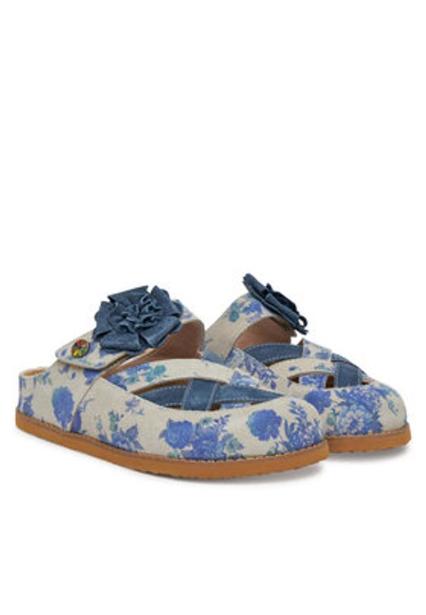 Laura Vita Kapcie Brownieo 06 Niebieski. Kolor: niebieski. Materiał: skóra