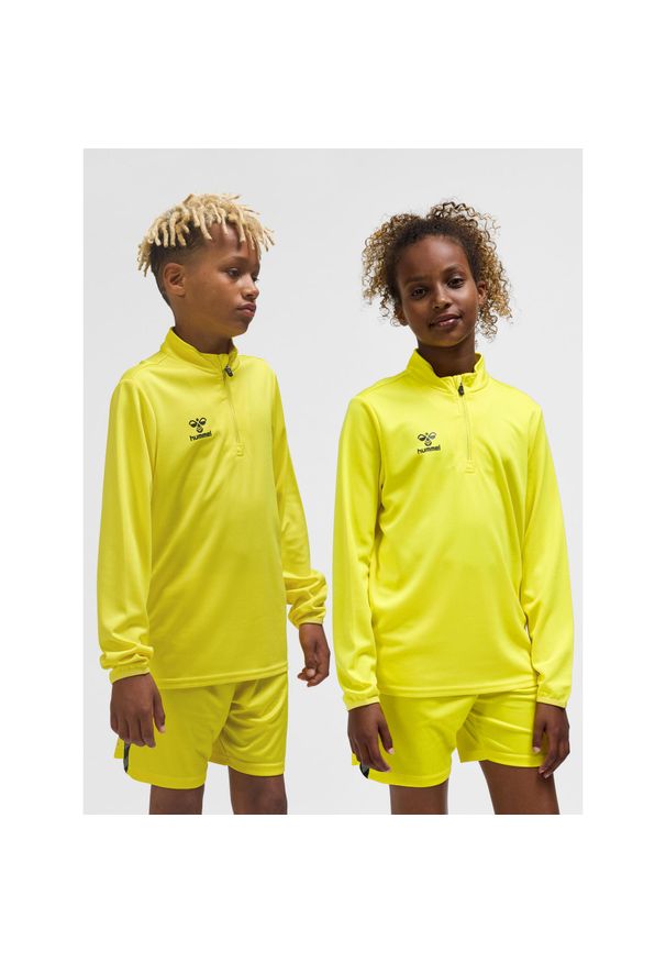 Dziecięca bluza dresowa Hummel Half. Kolor: żółty. Materiał: dresówka. Sport: joga i pilates