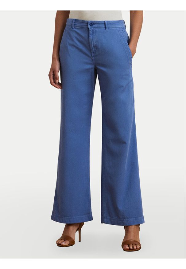 Lauren Ralph Lauren - LAUREN RALPH LAUREN Spodnie materiałowe 200965654003 Niebieski Regular Fit. Kolor: niebieski. Materiał: bawełna