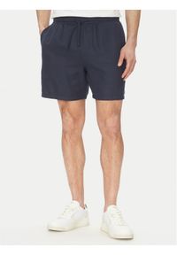 BOSS Szorty materiałowe 50540134 Granatowy Regular Fit. Kolor: niebieski. Materiał: bawełna