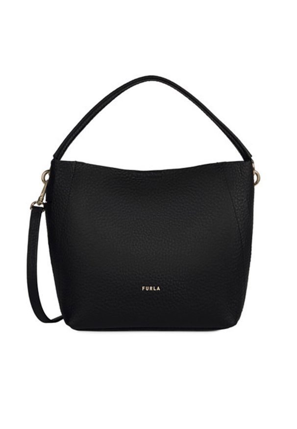 Furla - FURLA - Czarna torebka na ramię Grace. Kolor: czarny. Styl: klasyczny, casual. Rodzaj torebki: na ramię