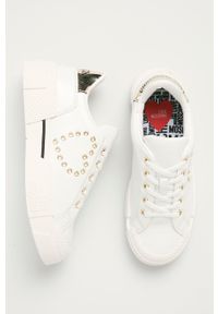 Love Moschino - Buty. Nosek buta: okrągły. Kolor: biały. Materiał: skóra, guma #4