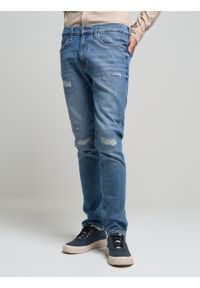 Big-Star - Spodnie jeans męskie Terry Carrot 265. Okazja: na co dzień. Kolor: niebieski. Styl: casual, sportowy #1