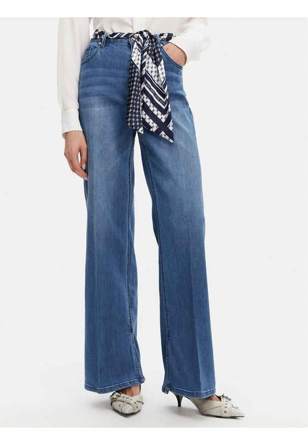 Gaudi Jeansy 511BD26009 Niebieski Wide Leg. Kolor: niebieski