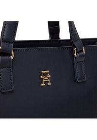 TOMMY HILFIGER - Tommy Hilfiger Torebka Fresh Satchel Corp AW0AW16684 Granatowy. Kolor: niebieski. Materiał: skórzane #2