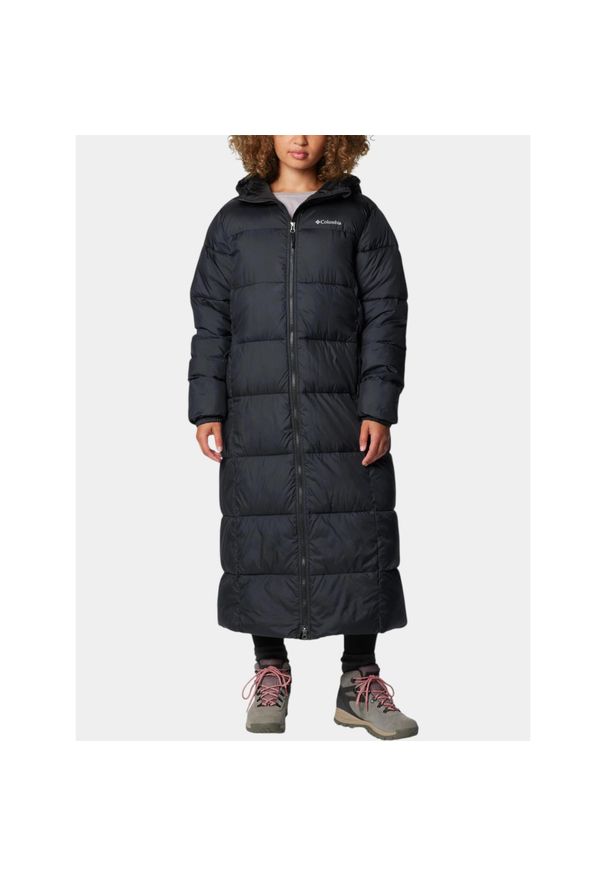 columbia - Płaszcz Zimowy Damski Columbia Puffect II. Kolor: czarny. Materiał: puch. Długość: długie. Sezon: zima. Sport: turystyka piesza