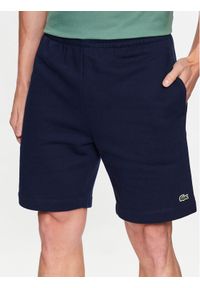 Lacoste Szorty sportowe GH9627 Granatowy Regular Fit. Kolor: niebieski. Materiał: bawełna. Styl: sportowy