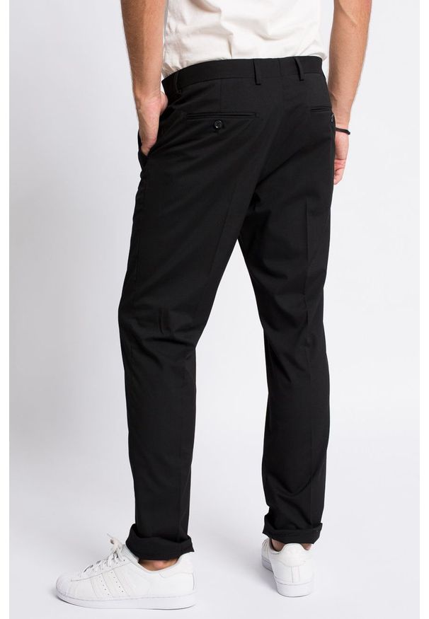 Selected Homme - Spodnie. Okazja: na co dzień. Kolor: czarny. Materiał: tkanina. Wzór: gładki. Styl: casual