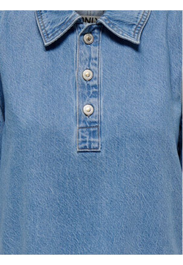 only - ONLY Sukienka jeansowa Gry 15335635 Niebieski Regular Fit. Kolor: niebieski. Materiał: bawełna