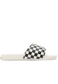 Klapki Vans Checkerboard La Costa Slide-On VN0A5HFER6R1 - biało-czarne. Okazja: na plażę. Zapięcie: pasek. Kolor: czarny, biały, wielokolorowy. Materiał: nubuk, syntetyk, guma. Sezon: lato. Sport: pływanie