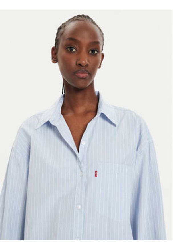Levi's® Koszula Lola A9179-0010 Błękitny Oversize. Kolor: niebieski. Materiał: bawełna