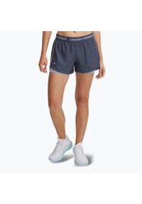 Spodenki treningowe damskie Under Armour Tech Play Up 2in1. Kolor: szary