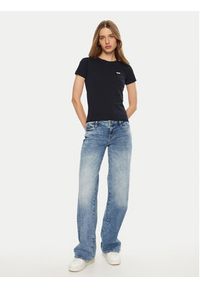 Guess Jeans T-Shirt W5RI52 J1314 Granatowy Slim Fit. Kolor: niebieski. Materiał: bawełna #3