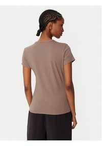 Calvin Klein T-Shirt Satin K20K207974 Beżowy Regular Fit. Kolor: beżowy. Materiał: bawełna #4